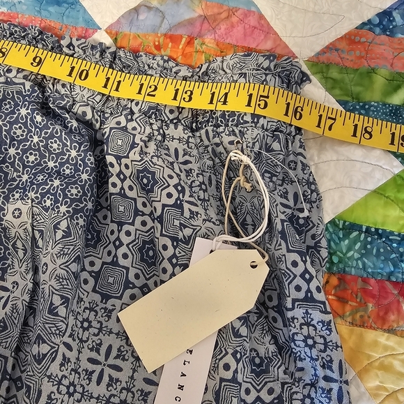 Jane & Delancey Blue and White Pull On Wide Leg Pants Womens Size 1X NWT - Picture 3 of 10